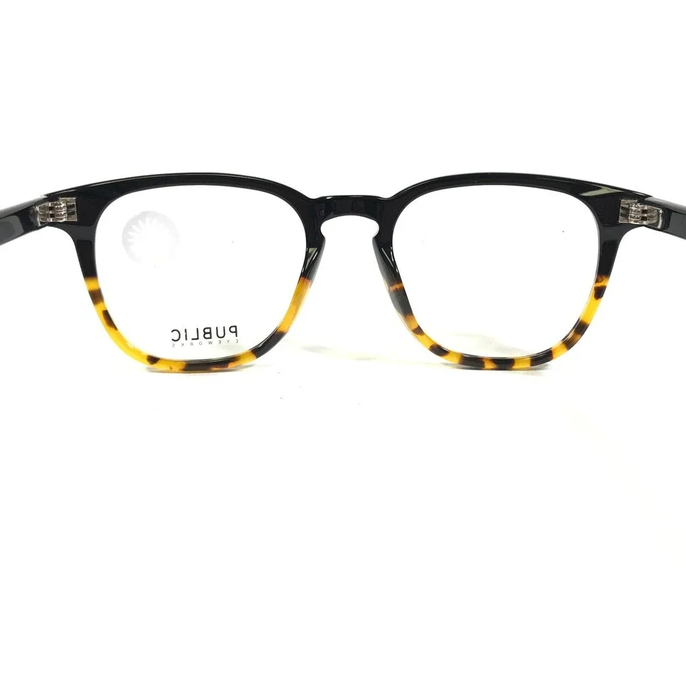 Public Eyeworks Eyeglasses Frames CHARLOTTE-C04 Black Tortoise Square 48-19-145
